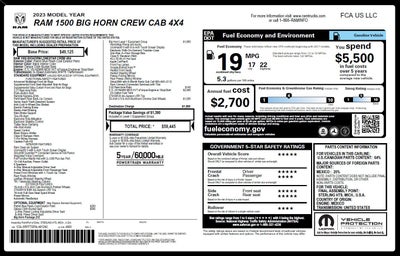 2023 RAM 1500 Big Horn Crew Cab 4x4 5'7" Box