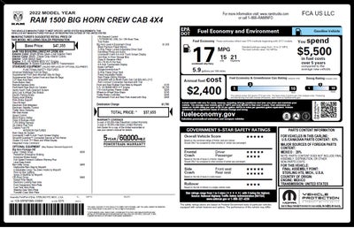 2022 RAM 1500 Big Horn Crew Cab 4x4 6'4" Box