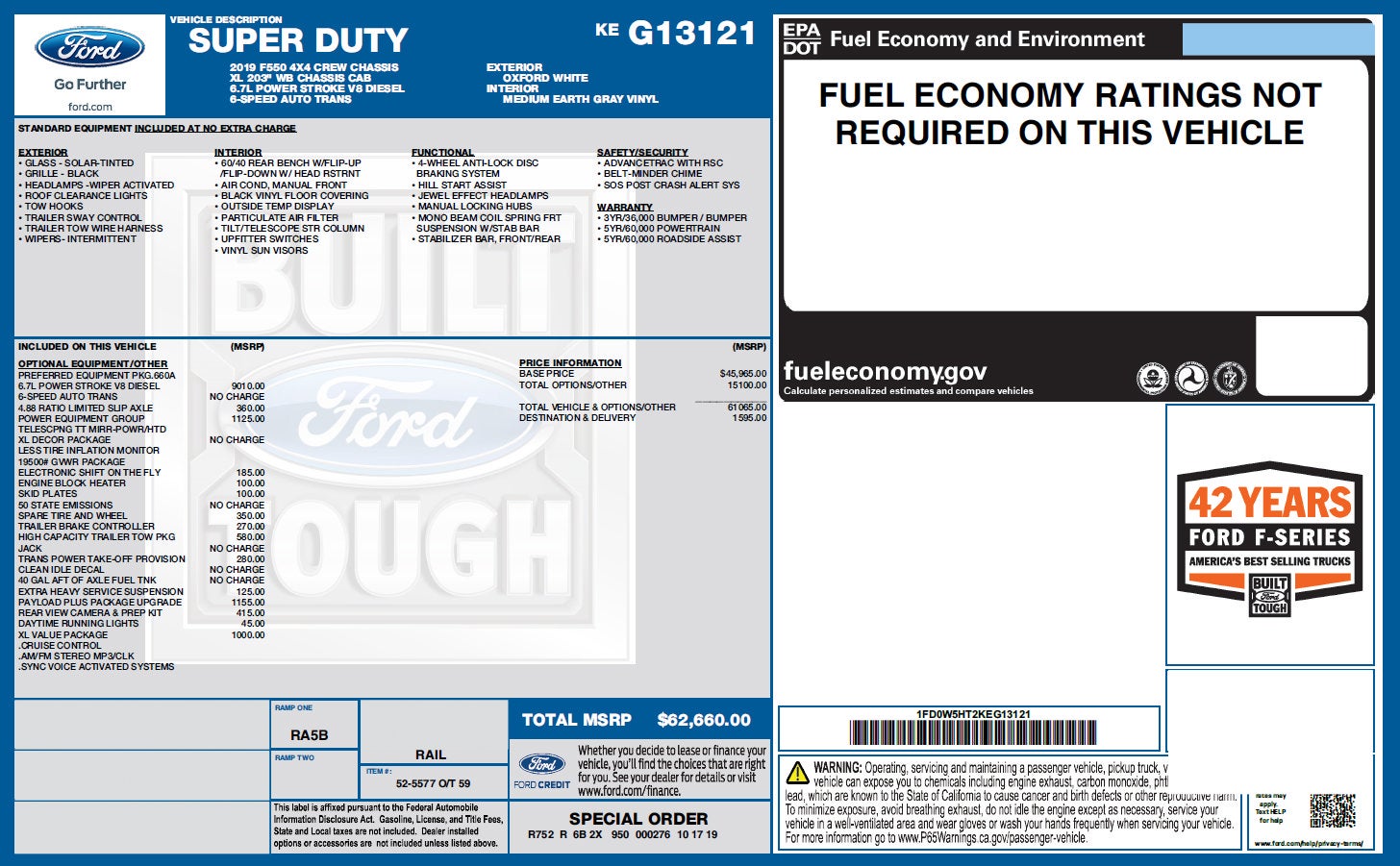 2019 Ford Super Duty F-550 DRW XL