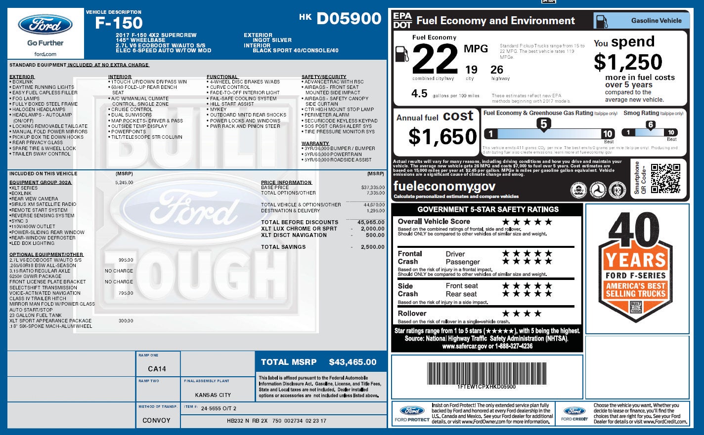 2017 Ford F-150 XL