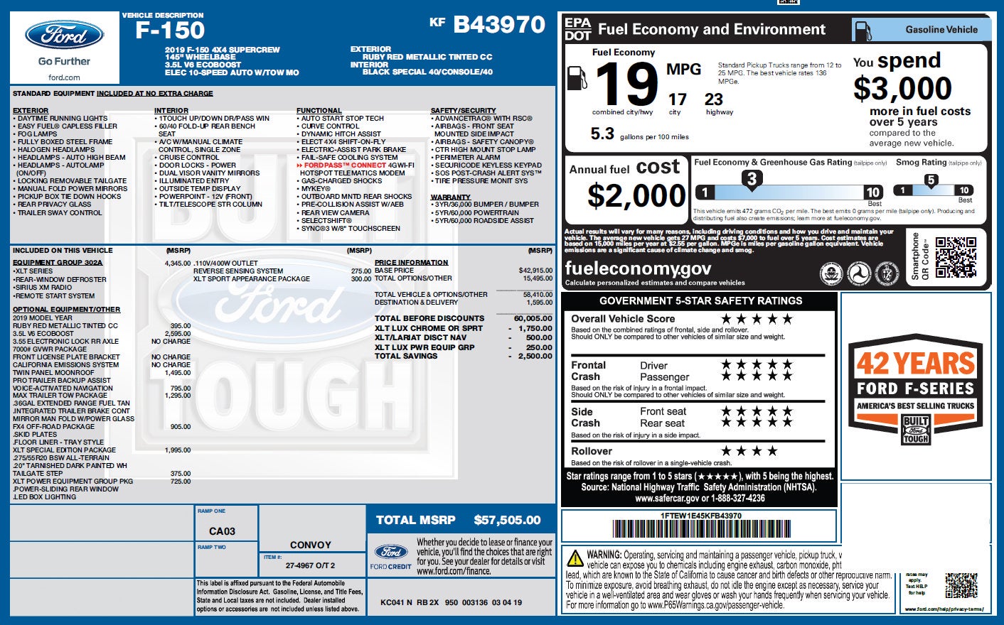 2019 Ford F-150 XLT
