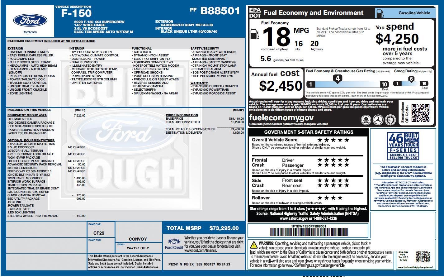 2023 Ford F-150 Tremor