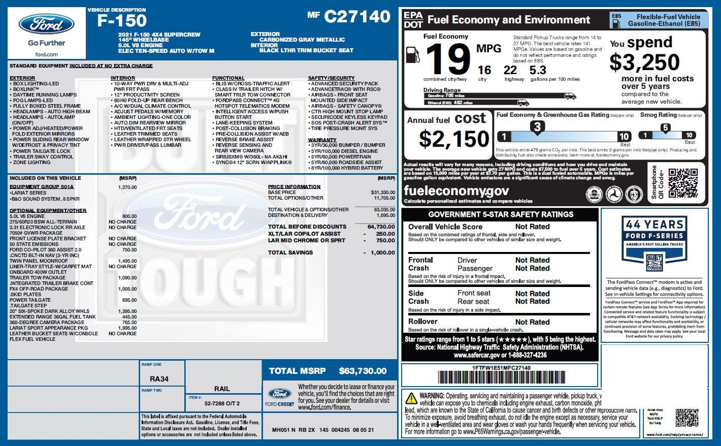 2021 Ford F-150 LARIAT