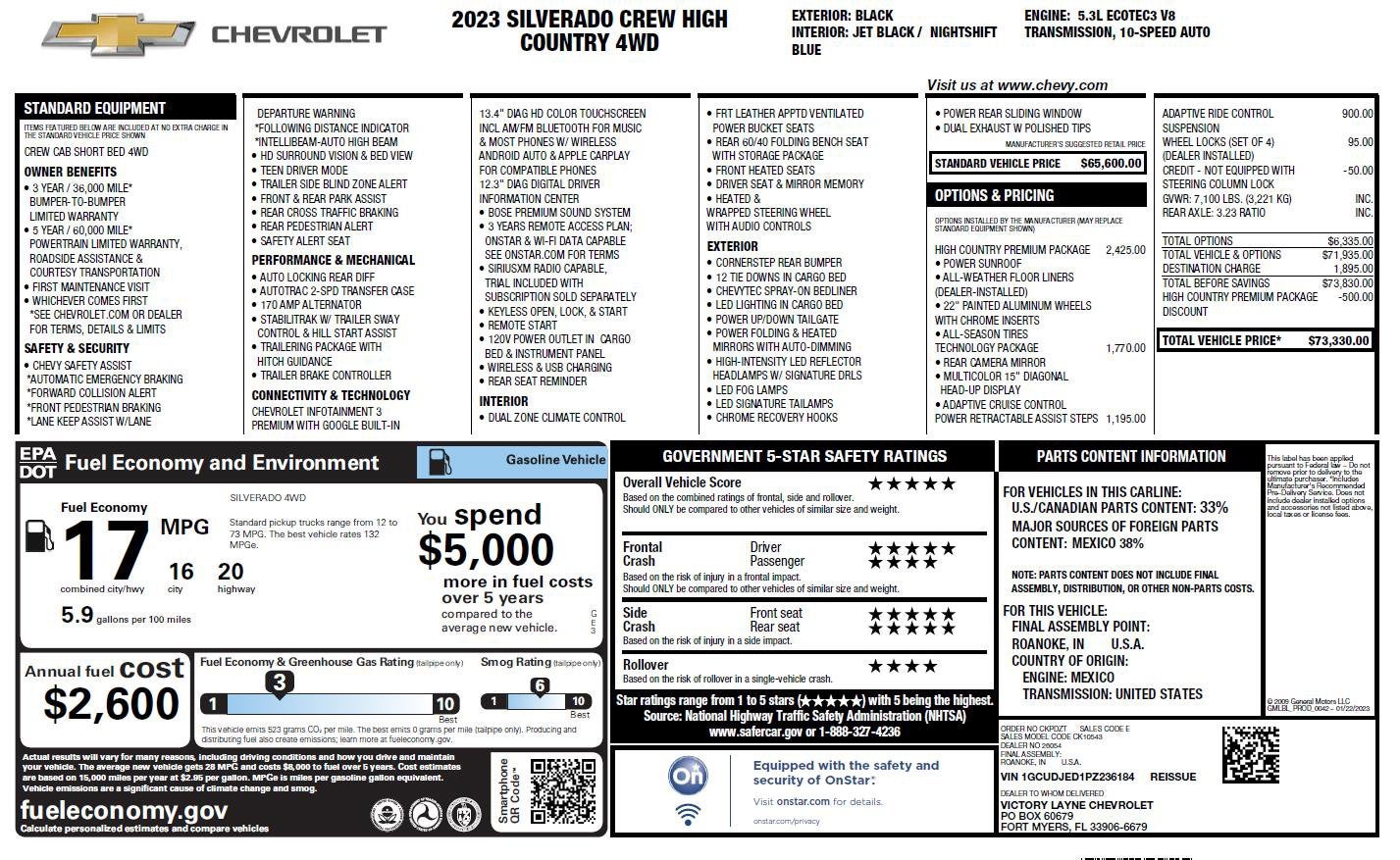 2023 Chevrolet Silverado 1500 High Country