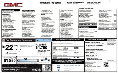 2020 GMC Acadia Denali