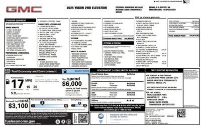 2025 GMC Yukon Elevation