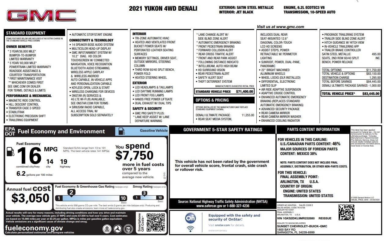 2021 GMC Yukon Denali