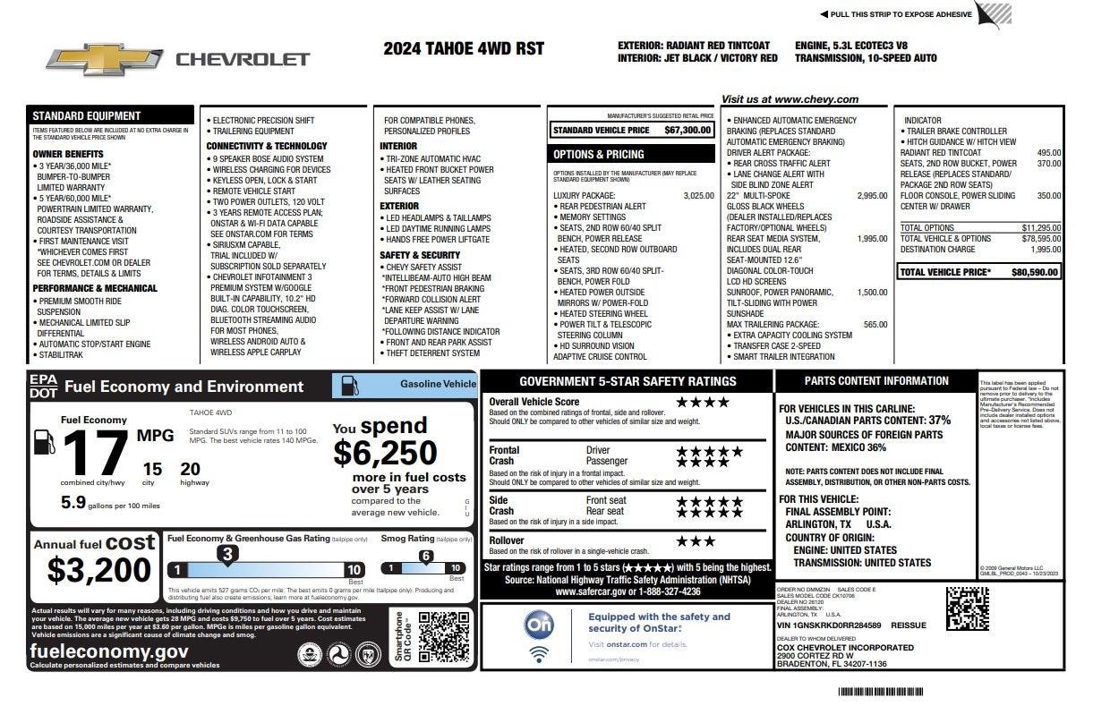 2024 Chevrolet Tahoe RST