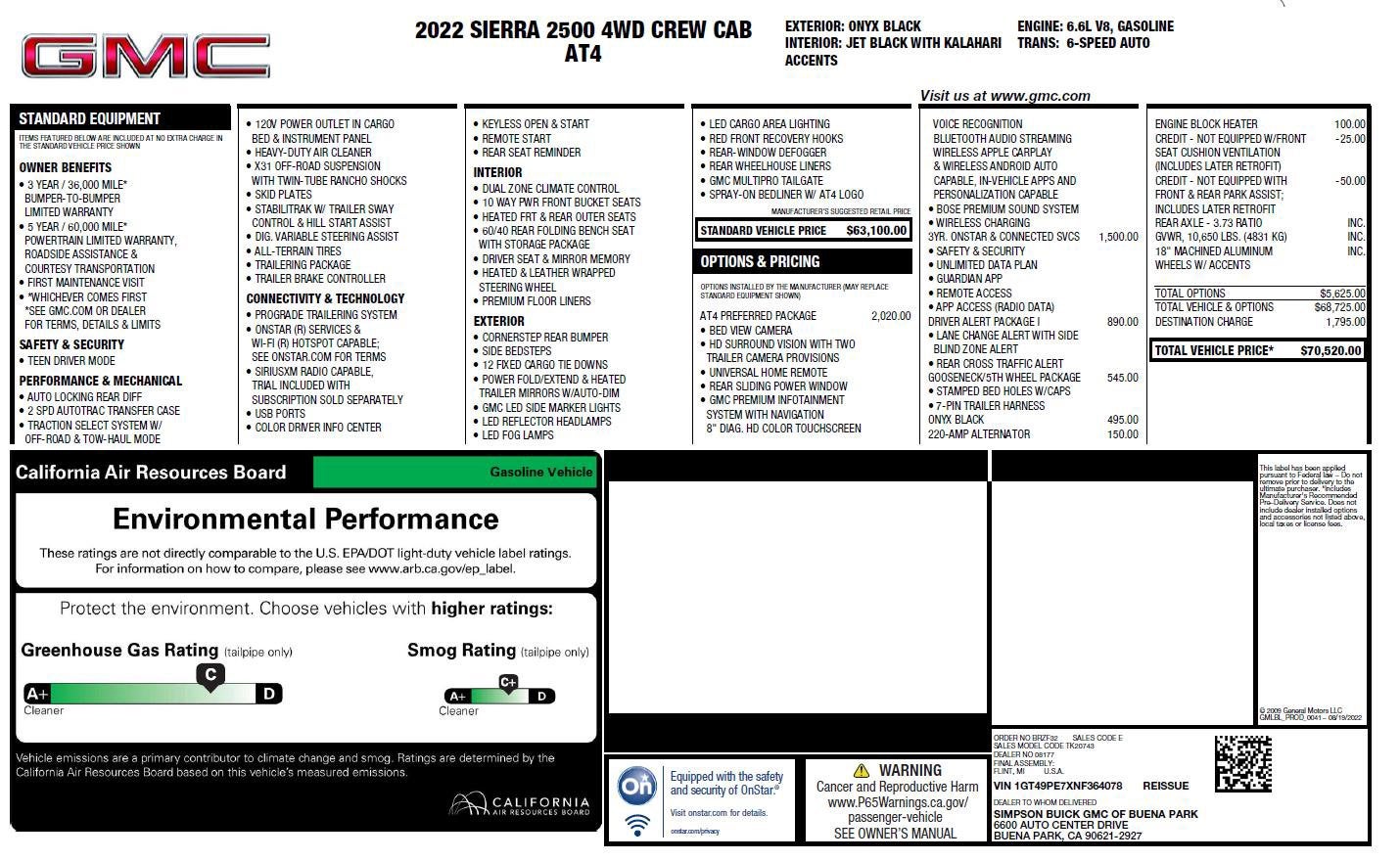 2022 GMC Sierra 2500 HD AT4