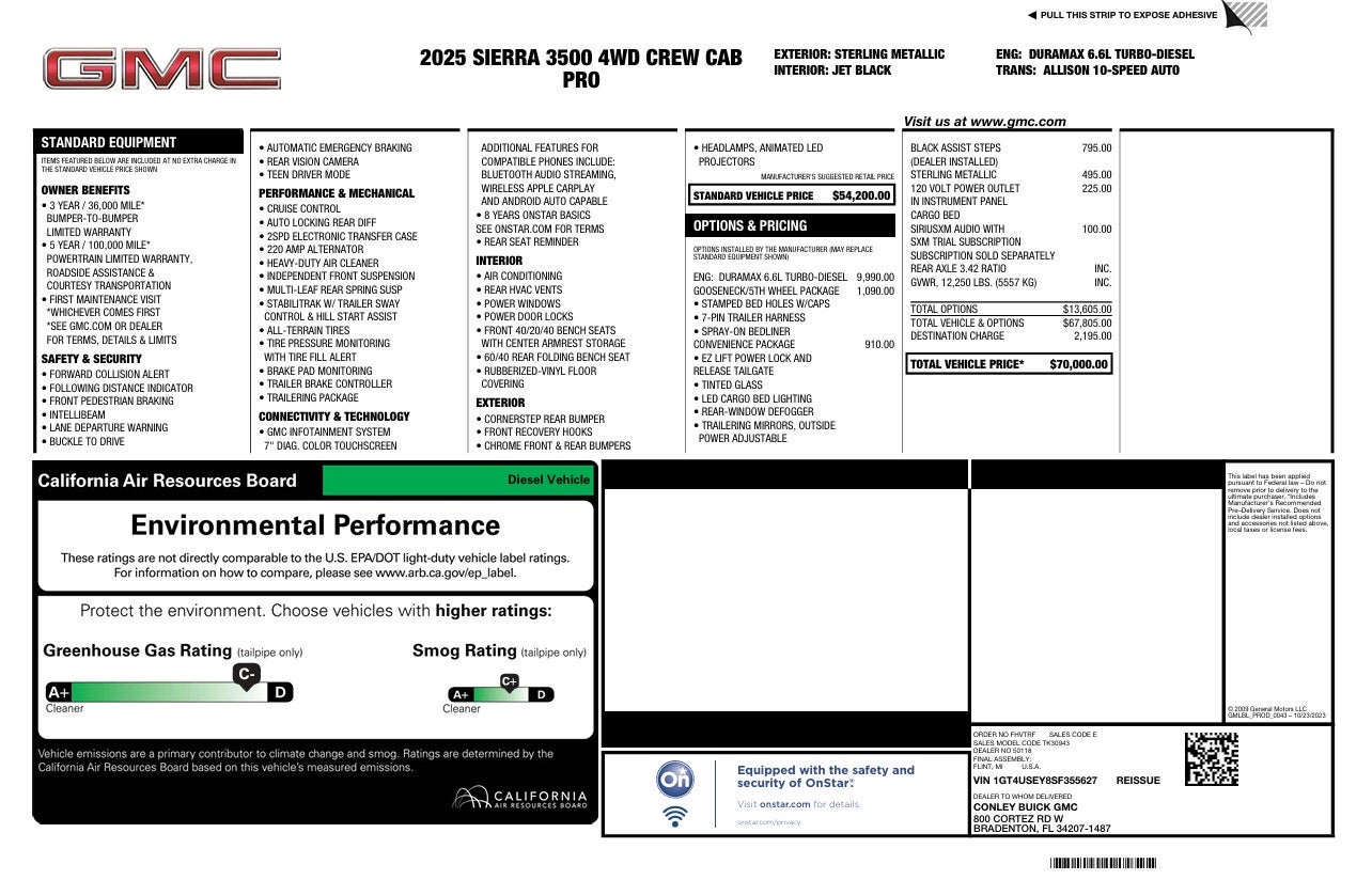 2025 GMC Sierra 3500 HD Pro