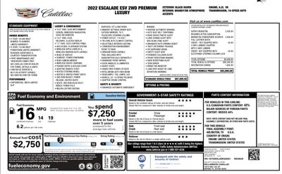 2022 Cadillac Escalade ESV Premium Luxury