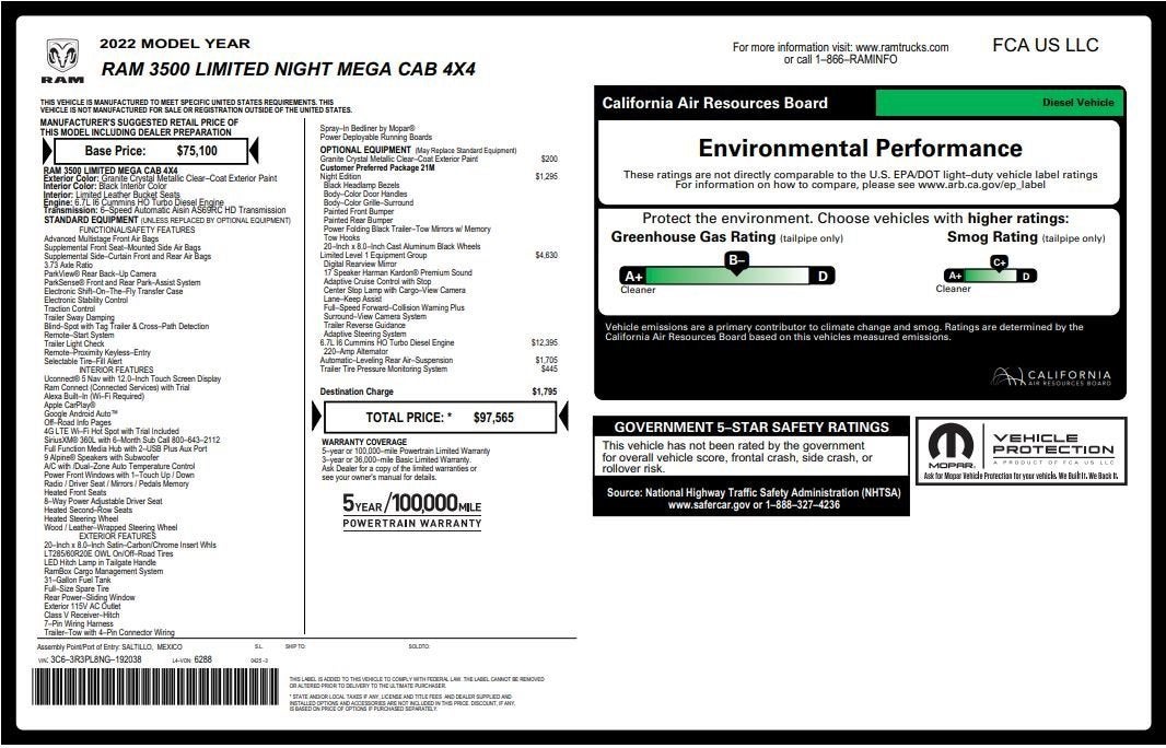 2022 RAM 3500 Limited