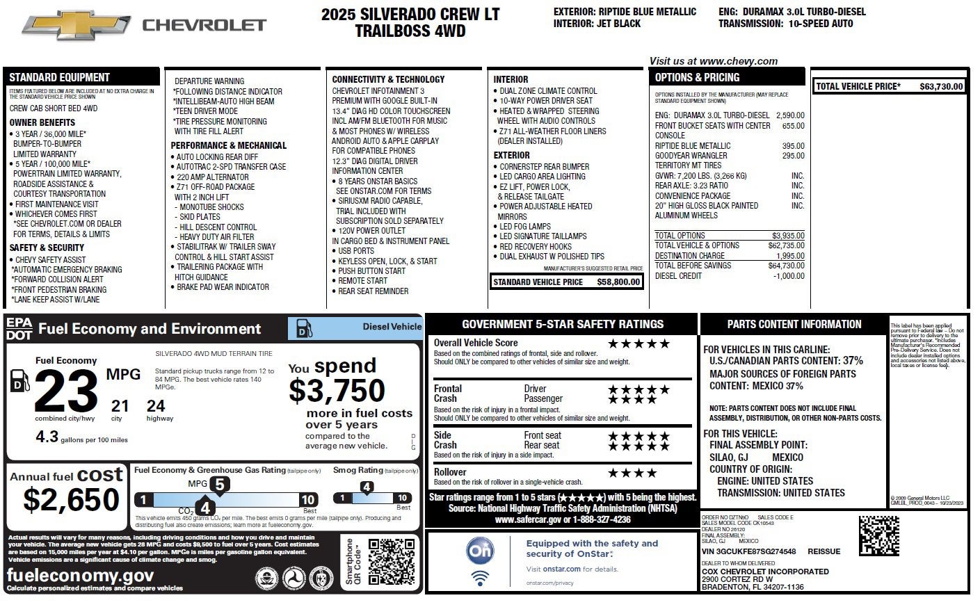 2025 Chevrolet Silverado 1500 LT Trail Boss