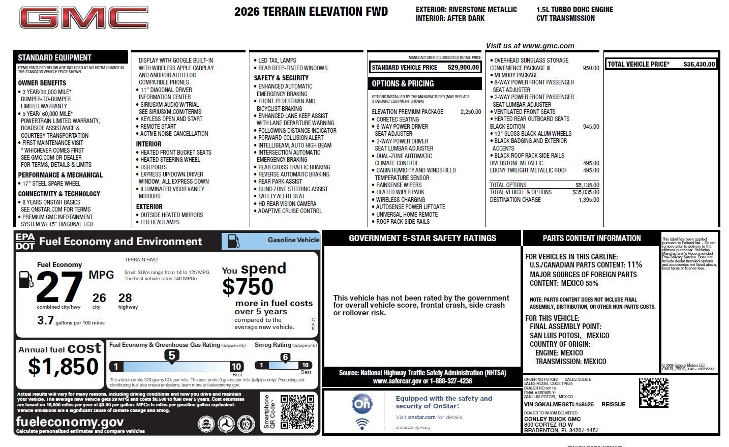 2026 GMC Terrain Elevation