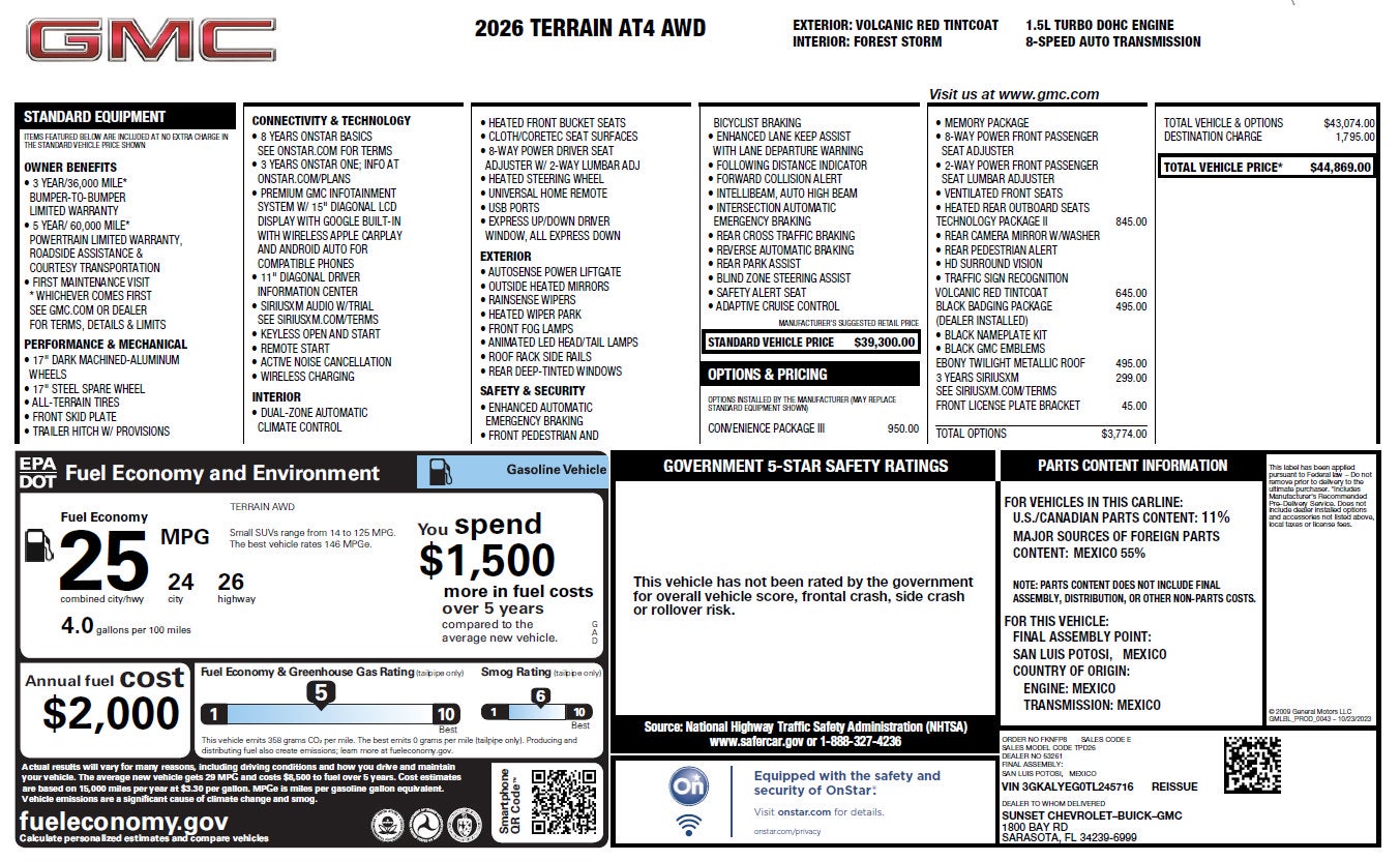 2026 GMC Terrain AT4
