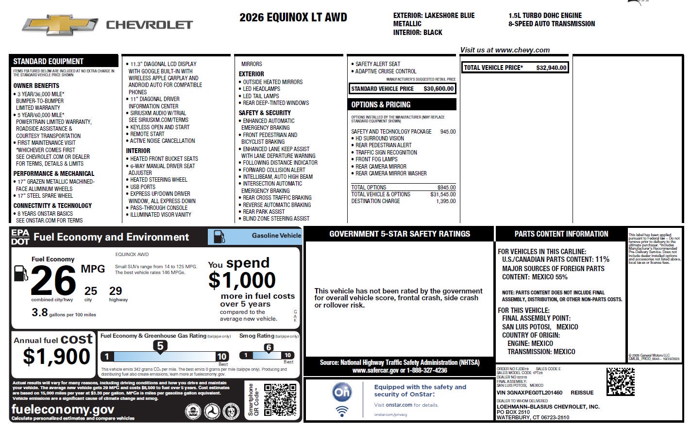 2026 Chevrolet Equinox LT