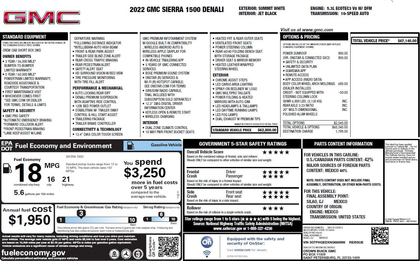 2022 GMC Sierra 1500 Denali