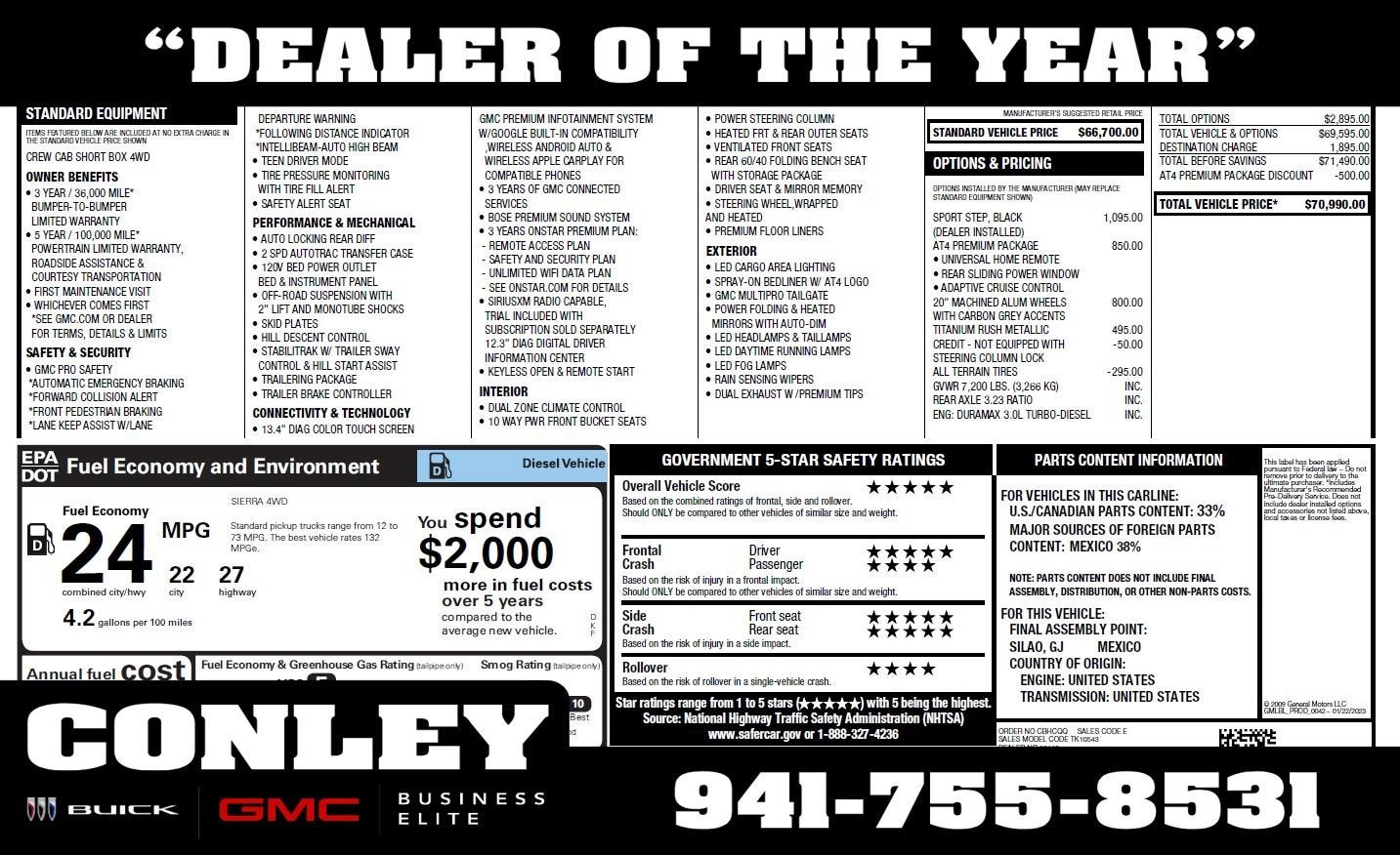 2023 GMC Sierra 4WD Crew Cab Short Box AT4's photo