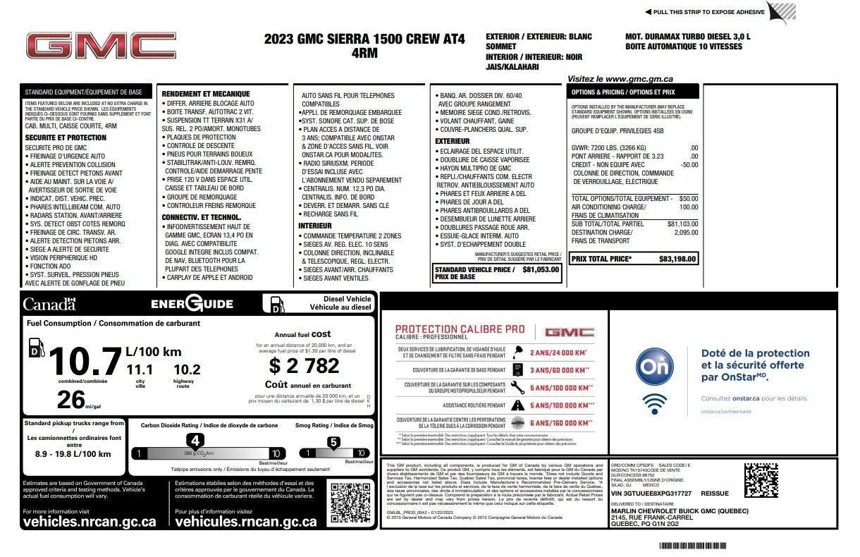 2023 GMC Sierra 1500 AT4