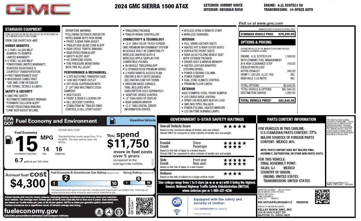 2024 GMC Sierra 1500 AT4X