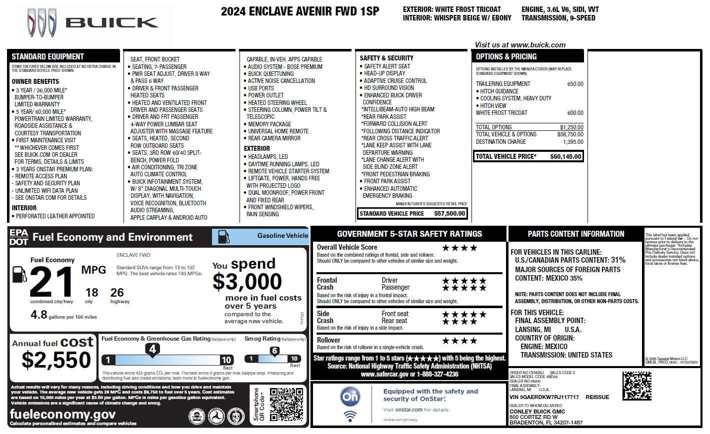 2024 Buick Enclave Avenir