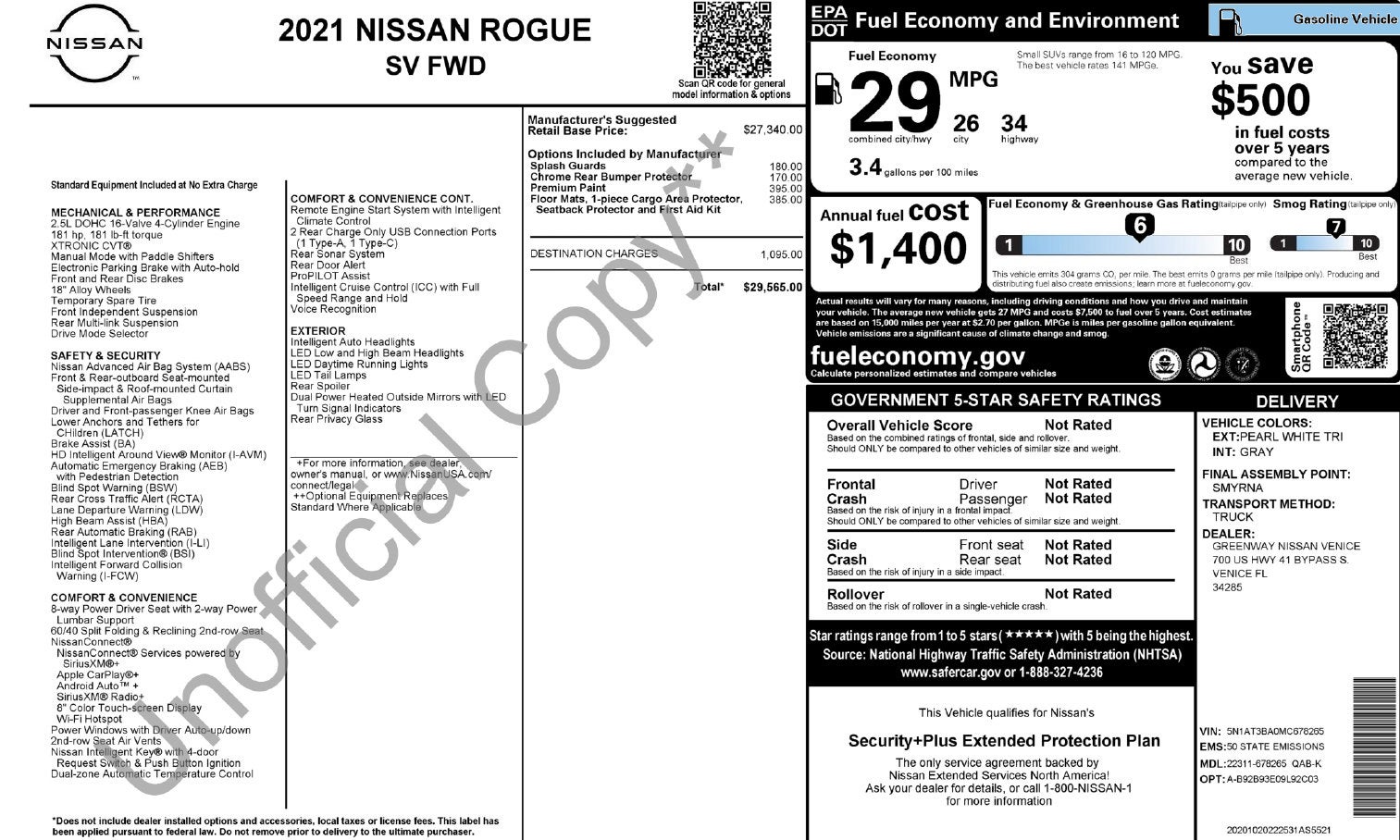 2021 Nissan Rogue SV FWD