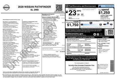 2020 Nissan Pathfinder SL 2WD