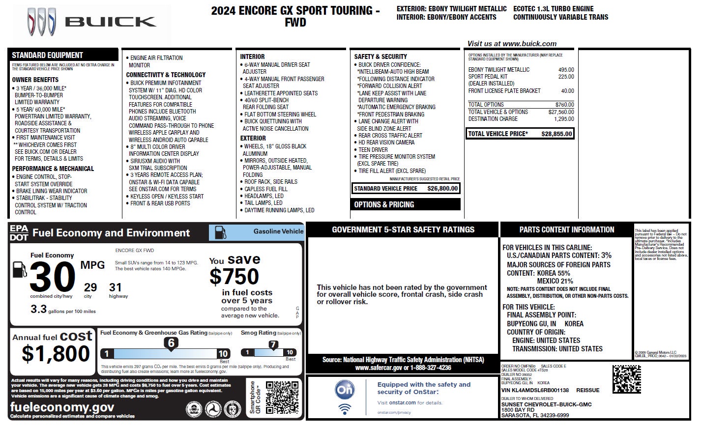 2024 Buick Encore GX Sport Touring