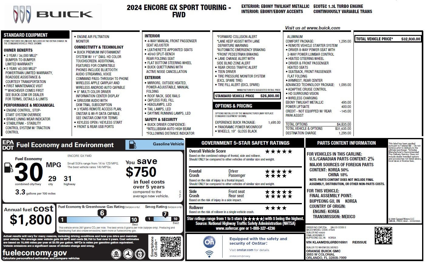 2024 Buick Encore GX Sport Touring