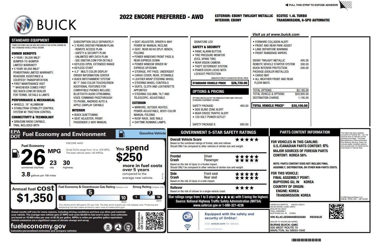 2022 Buick Encore Preferred